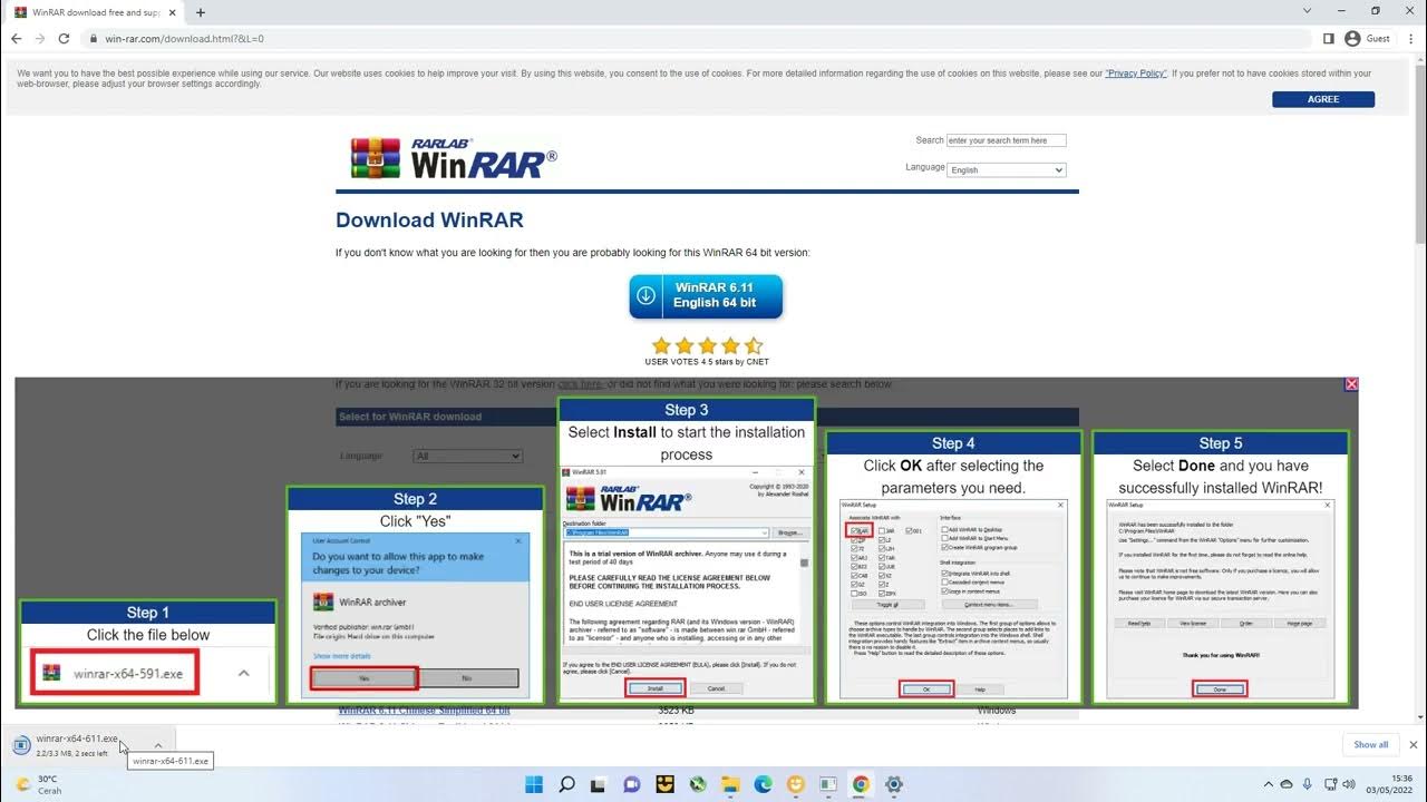Cara Install Winrar How to install Winrar YouTube