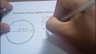 Hitunglah keliling lingkaran dengan diameter 20 cm