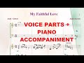 Satb  my faithful love  voice parts  piano accompaniment