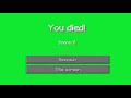 Minecraft Death Green Screen