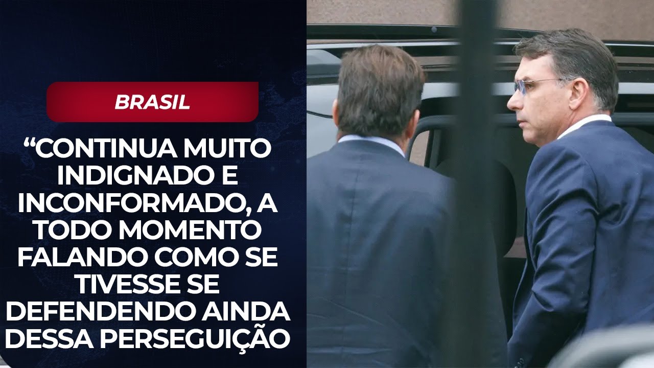 Flávio diz que o pai está “inconformado” com a prisão e possível proibição de refeições