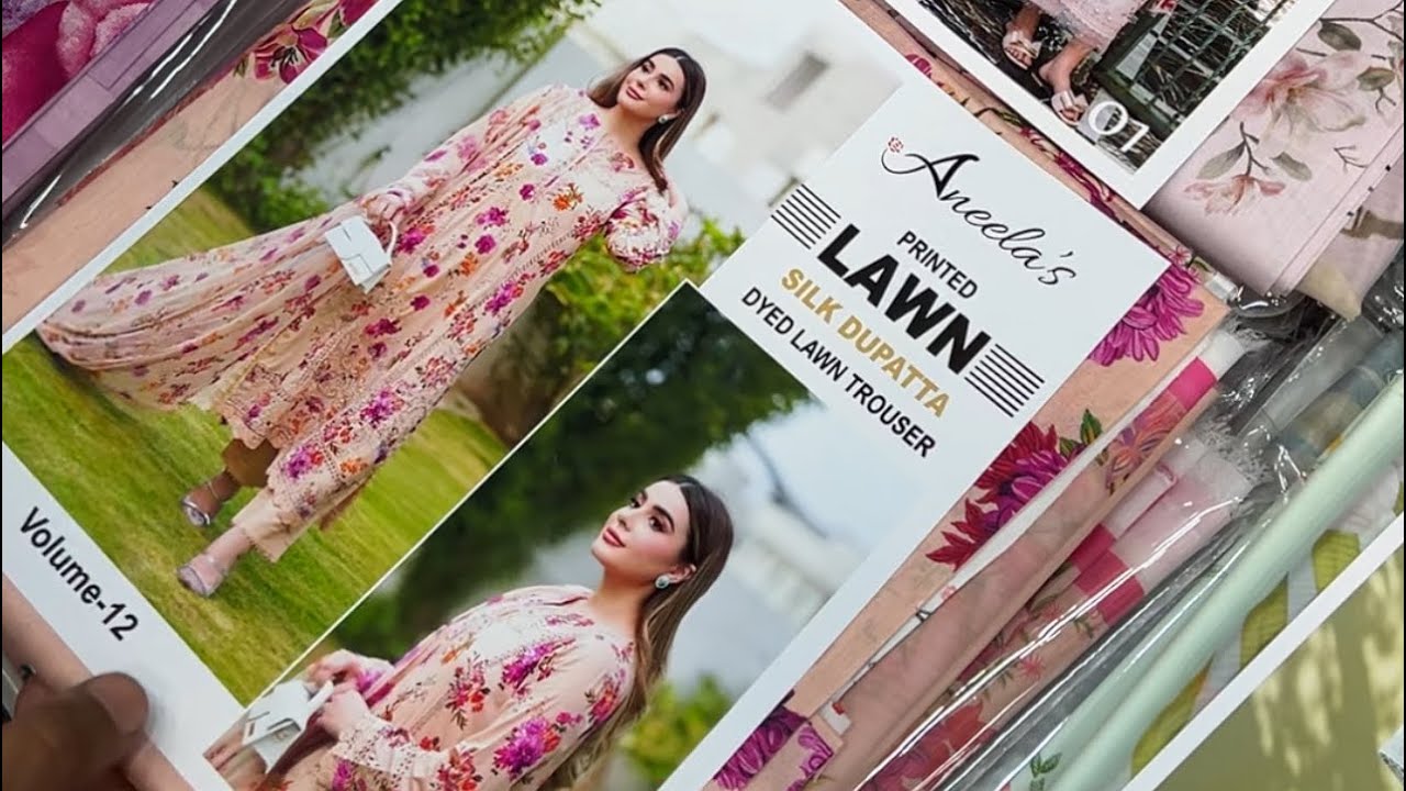 ANEELA'S - Baroque - Nureh Lawn 3PCUnstitched | Mix brand Lawn Hit Codes Designer Dresses