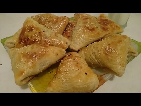 Видео рецепт Бездрожжевое тесто для самсы с мясом