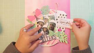 Hip Kit Scrapbooking Process video 8.5x11 layout ...Cave Dwellers...
