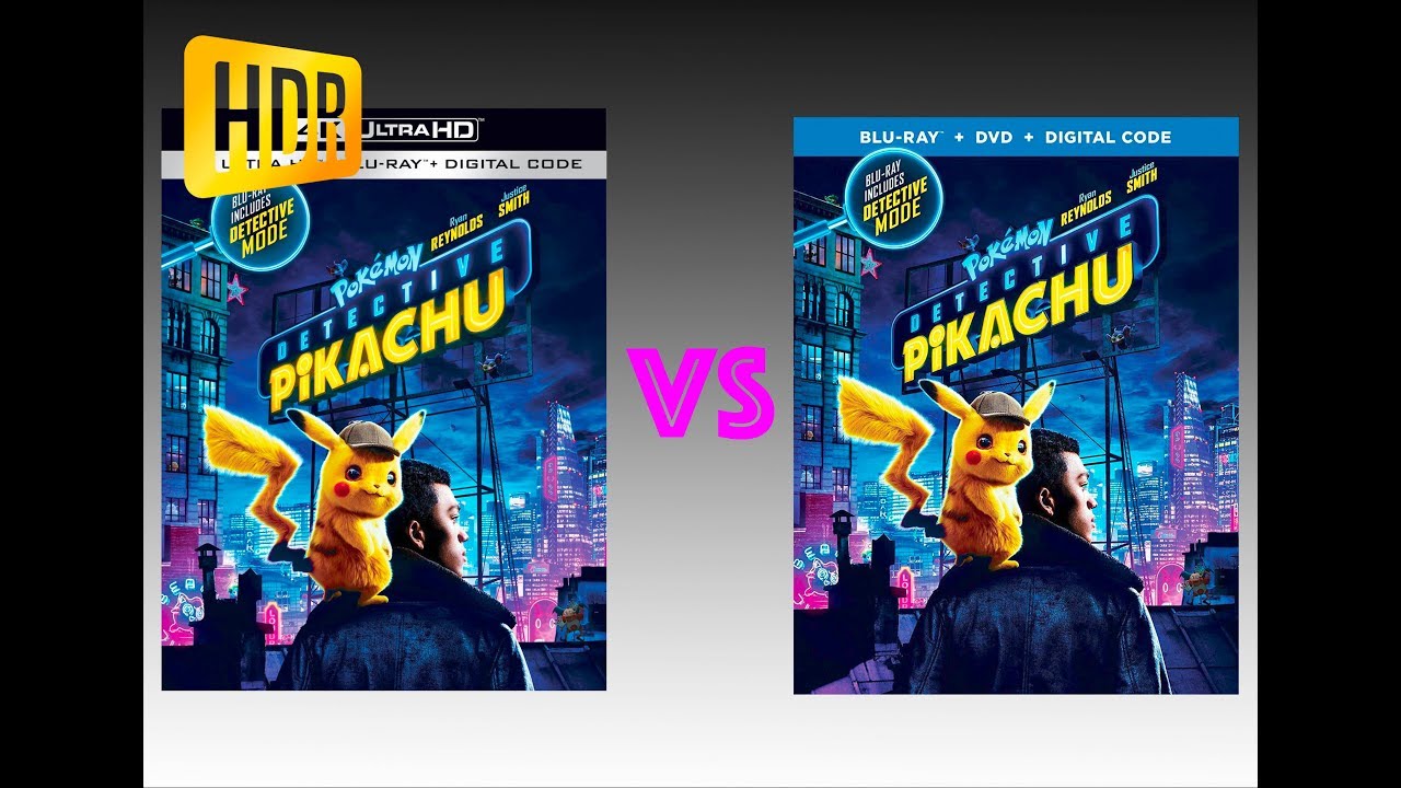 ▶ Comparison of Pokemon Detective Pikachu 4K (2K DI) HDR10 vs Regular Version