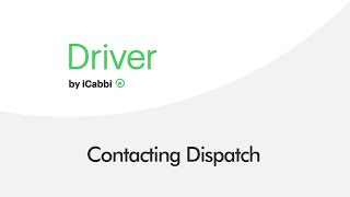 7. iCabbi Driver App 2022 - Contacting Dispatch screenshot 1