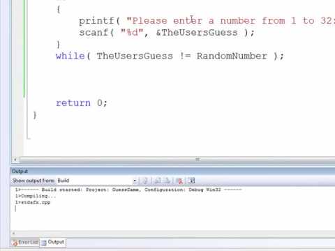 Using C++ to Create a SImple Text-Based Guessing Game - YouTube
