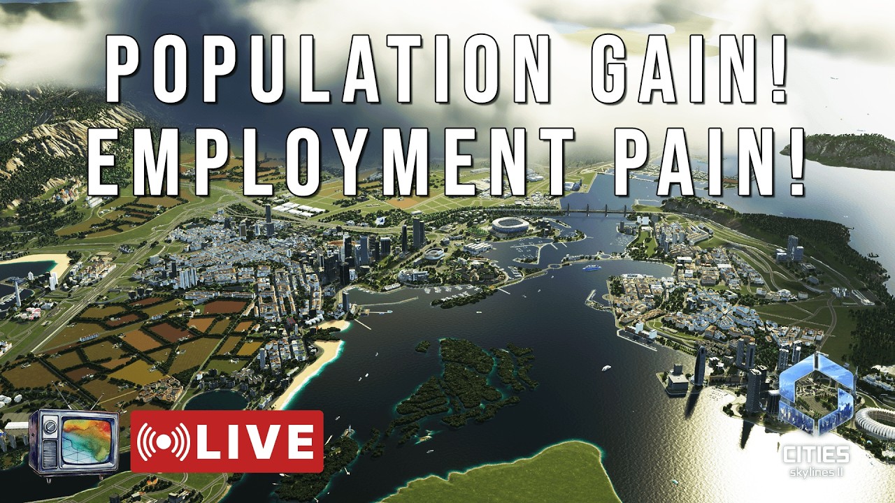🏙️ The population continues to rise... So does unemployment! Expanding the tram network to the bay.