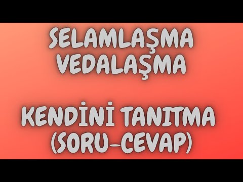 A1 Seviye Almanca Türkçe | selamlaşma - vedalaşma | kendini tanıtma diyaloğu