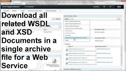 Download Service Definition Documents in WebSphere Service Registry and Repository V8.5