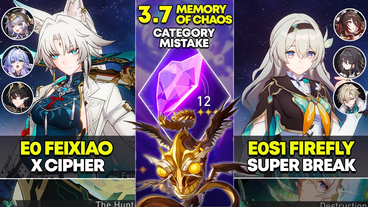 E0 Feixiao x Cipher и E0S1 Firefly Super Break | Память Хаоса 12 | Honkai Star Rail 3.7