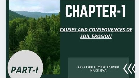 Icse class 10th environmental applications Chapter -1 Causes and consequences of soil erosion