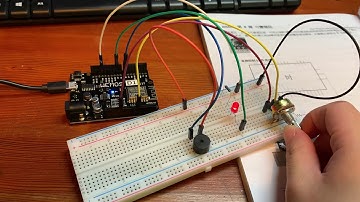 可變電阻控制LED+蜂鳴器