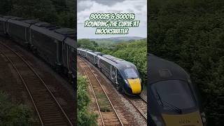 GWR 800025 &amp; 800014 rounding the curve at Moorswater #gwr #hitachi #iet #train #railway