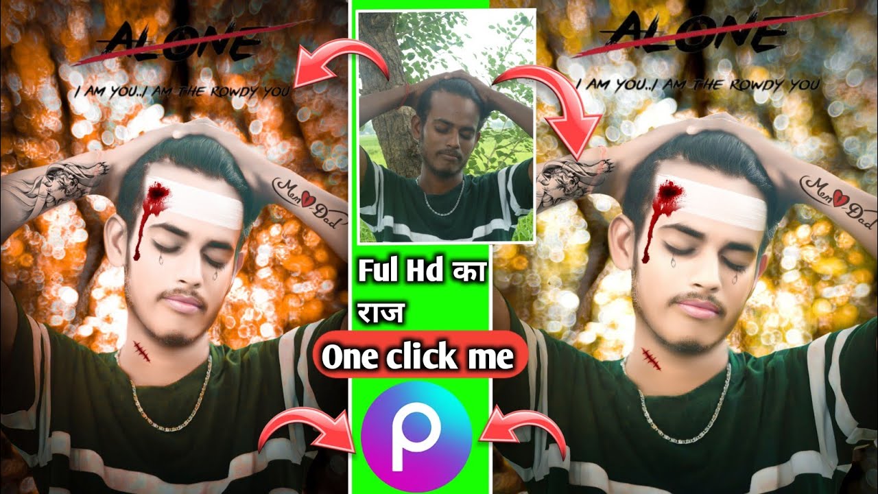 broken photo editing 2024 ll picsart photo editing kaise kare ll Lightroom background change
