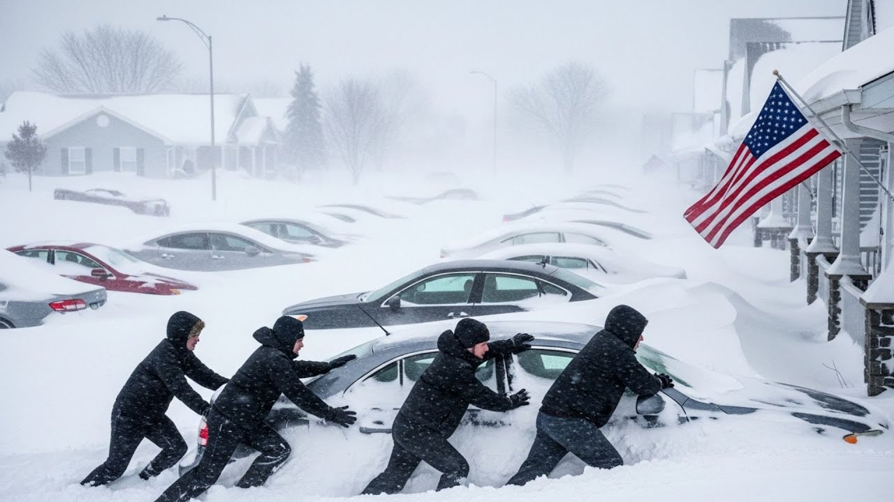 Chaos in Michigan today! Massive snowstorm buried Homes, Cars! Traffic is paralyzed, people trapped!
