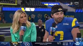 Celebrity Postgame Interview With Baker Mayfield  | TNF Nightcap Net Worth