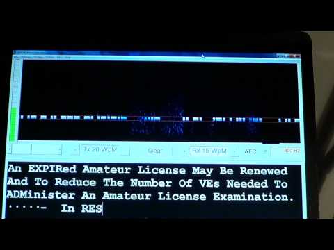 MRP40 morse code decoder on W1AW  CW Bulletin