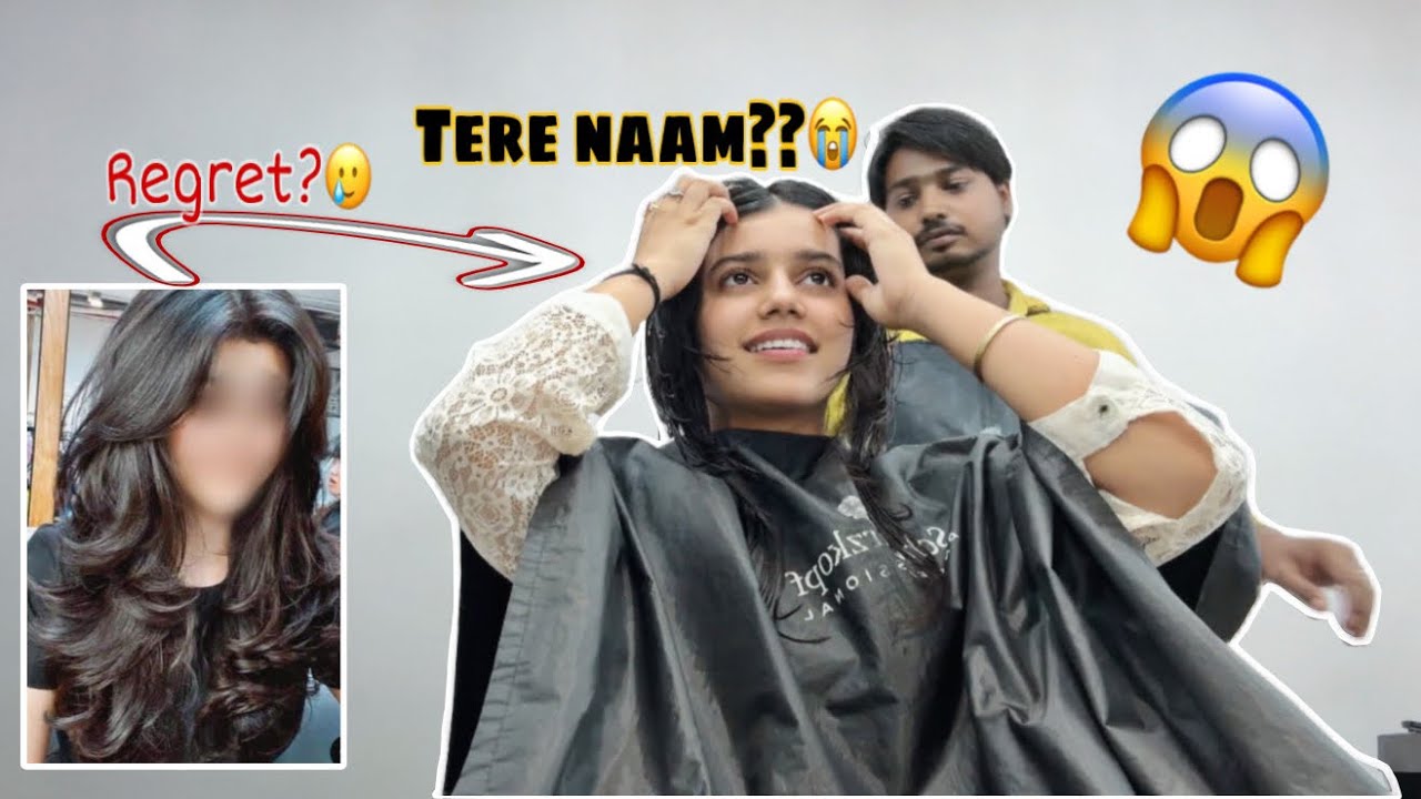 Maine apne baal chote krwa liye😨😭 Am I regretting?!😭🤡 #littleanushkavlogs