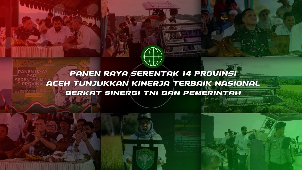 PANGDAM IM dan Forkopimda Hadiri Panen Raya Serentak Bersama Presiden RI di Aceh Besar.