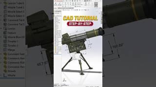 Man-Portable Missile System: SolidWorks CAD Tutorial #shorts #missileprogram #defensetechnology