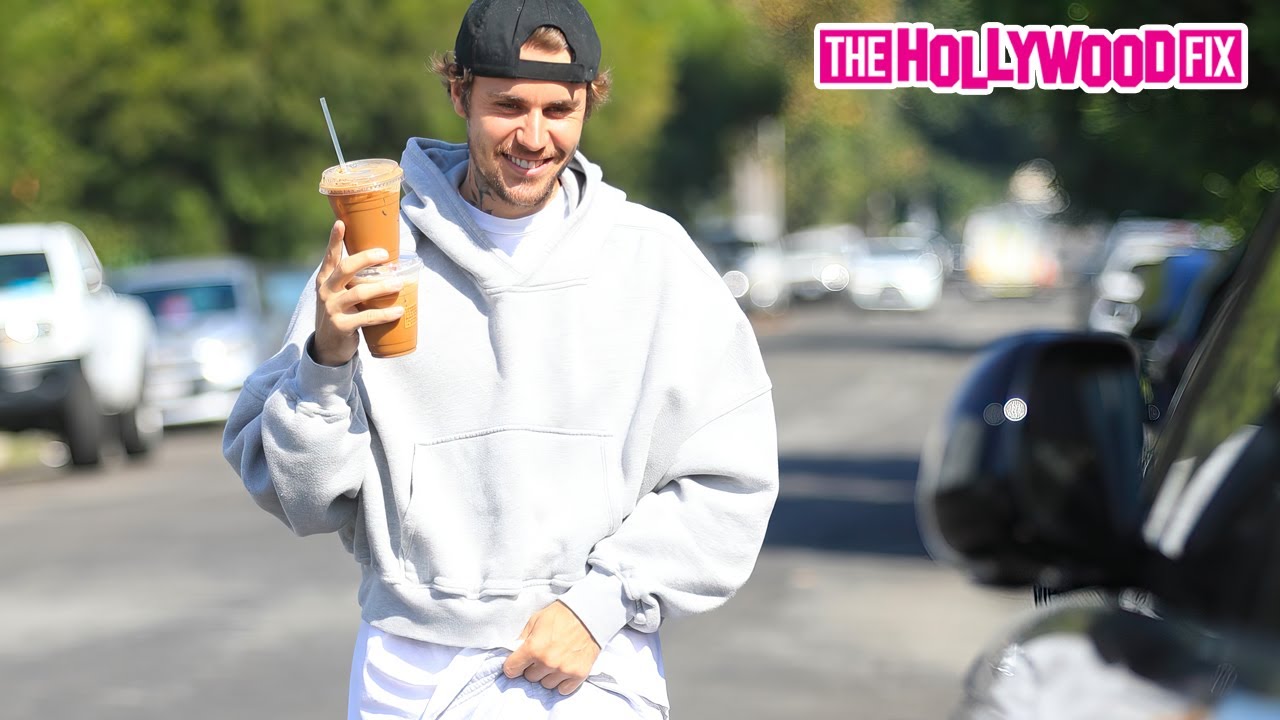 Justin Bieber Picks Up Coffee For His Wife Hailey To Take Back To Her From Community Goods In WeHo