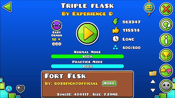 Geometry Dash - Triple Flask - Experience D - Demon ~ 3 Coins