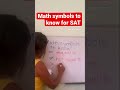 math symbols