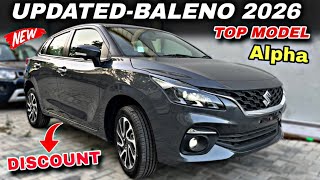 2026 Maruti Baleno Alpha Top Model New Updates♥️ Big Discount | Baleno Top Model Detailed Review 