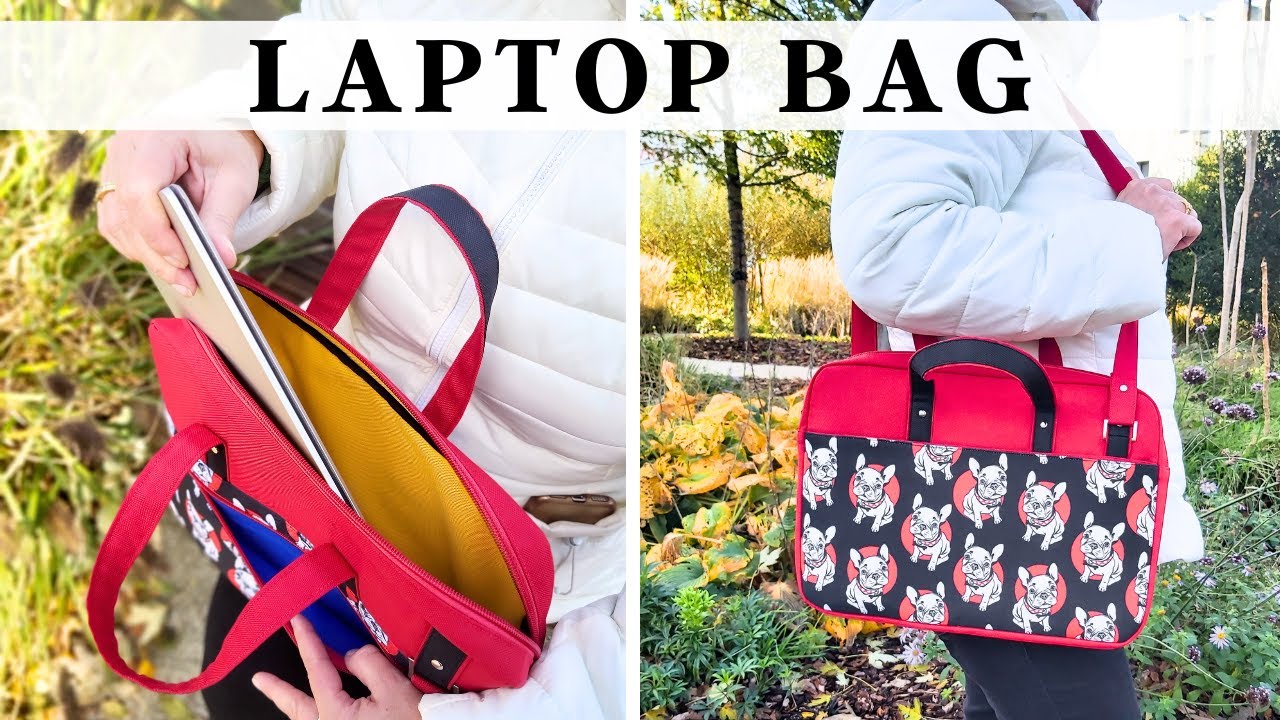 How To Sew A Stylish Laptop Bag - Free Pattern & Tutorial - YouTube
