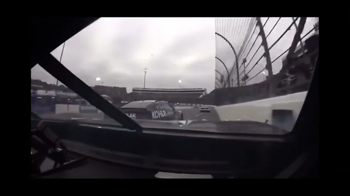 Inboard of Ross chastain wall Riding at the 2022 martinsville playoff race