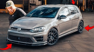 VW Golf R Carbon Fiber Lip, Diffuser, and Spoiler Install!