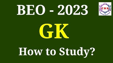 BEO | GK | How to Study