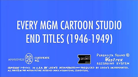 Every MGM Cartoon Studio End Titles (1946-1949)