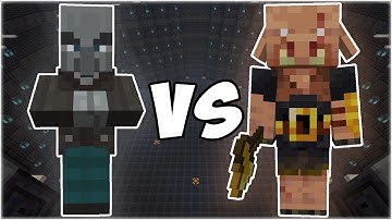 Vindicator vs Piglin Brute - Minecraft Mob Battle