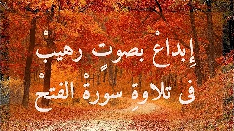 من روائع التلاوات♥️إِنَّا فَتَحْنَا لَكَ فَتْحًا مُبِينًا 🎧 للقارئ محمد طه الجنيد