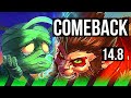 AMUMU vs WUKONG (JGL) | Comeback, Rank 11 Amumu | TR Master | 14.8