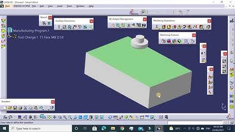 Catia Nc Programming Exercise - 39 #facing #pocketing #profilecontouring #drilling #catianc #ncprogr