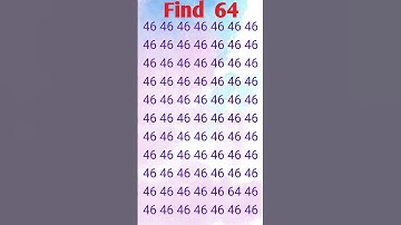 Find 👉 64 😱🧩 the odd number #shorts  #iqtest#puzzle