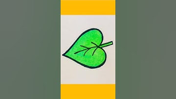 How to draw a leaf |drawing with number 3 #Art #Drawing #shorts