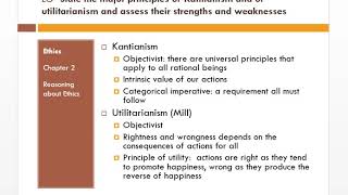 PhI 105: Chapter 2-6 Kantianism and Utilitarianism