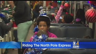 The North Pole Express Appeared In Boston During Keolis' Annual Ride