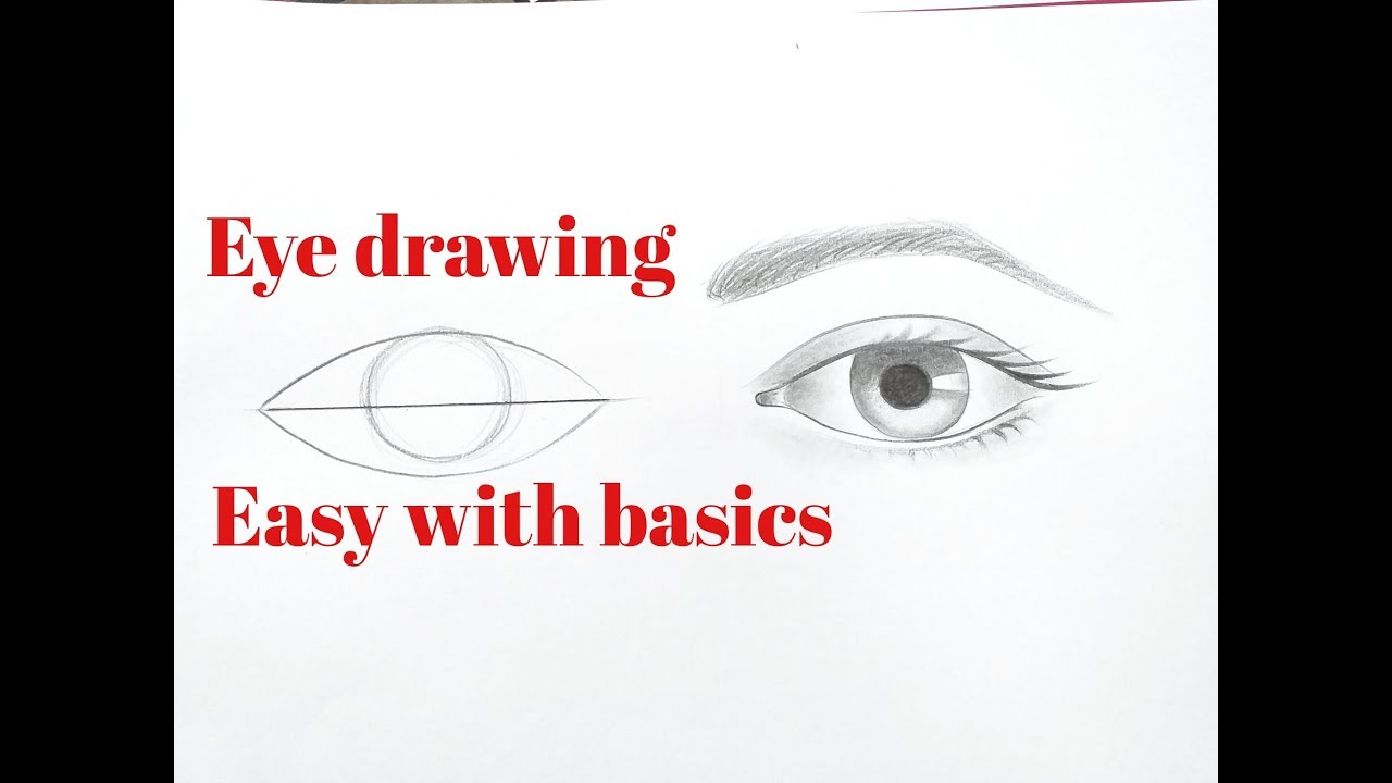 Eye Drawing Easy Tutorial Step By Step For Beginners How To Draw An Eye Basic Simple With Pencil Youtube