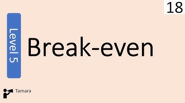 Break Even - Business management Level 5