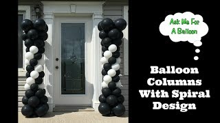 Balloon Columns With Spiral Design