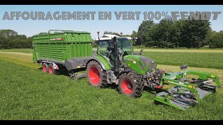 🍀🐄🥛Affouragement en vert pour les vaches laitières avec un ensemble 100% Fendt ! 🟢🔴