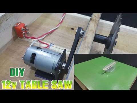 How To Make Powerful Table Saw 12volt With 775 Motor