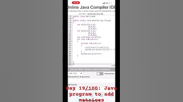 19. Java program to add two matrices,#shorts