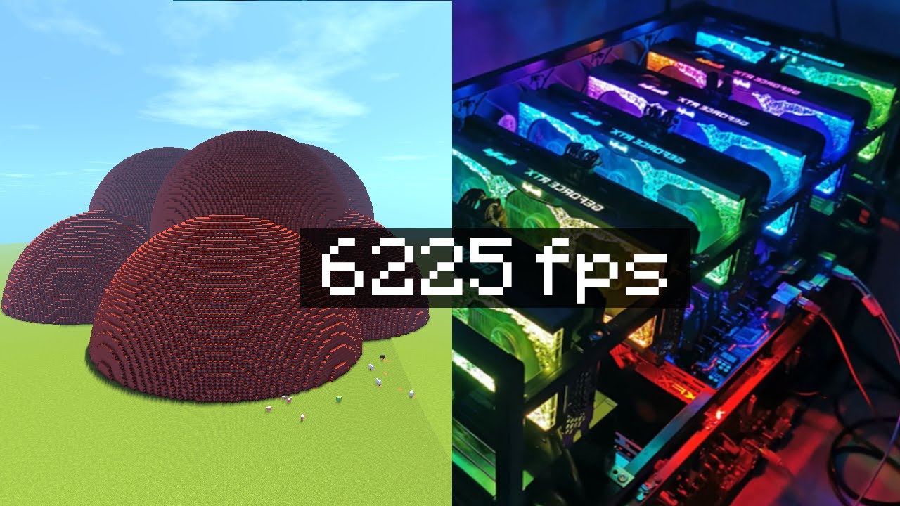 TNT Explosion On a Mining Farm Minecraft (no lag) RTX...