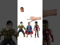 Hulk mane Vs Iron man &amp; Supar hero 3 Avengers 🫣😆 guess the right head #viral #youtube